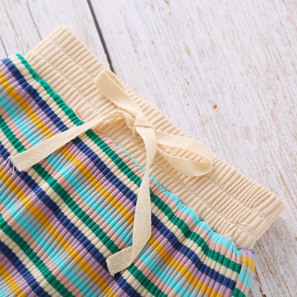 Baby Girl Stripes Spring Outfit Top Shirt & Pants - Picture 5 of 7